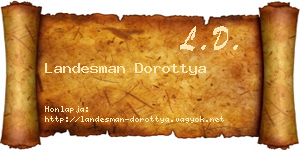 Landesman Dorottya névjegykártya